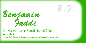 benjamin faddi business card